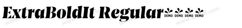 ExtraBoldIt Regular字体转换